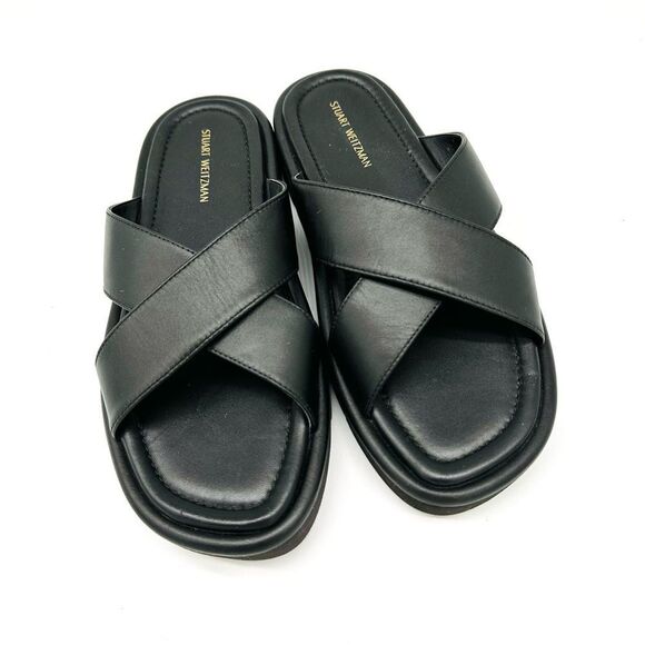 Stuart Weitzman black platform sandals NWT - Picture 1 of 4